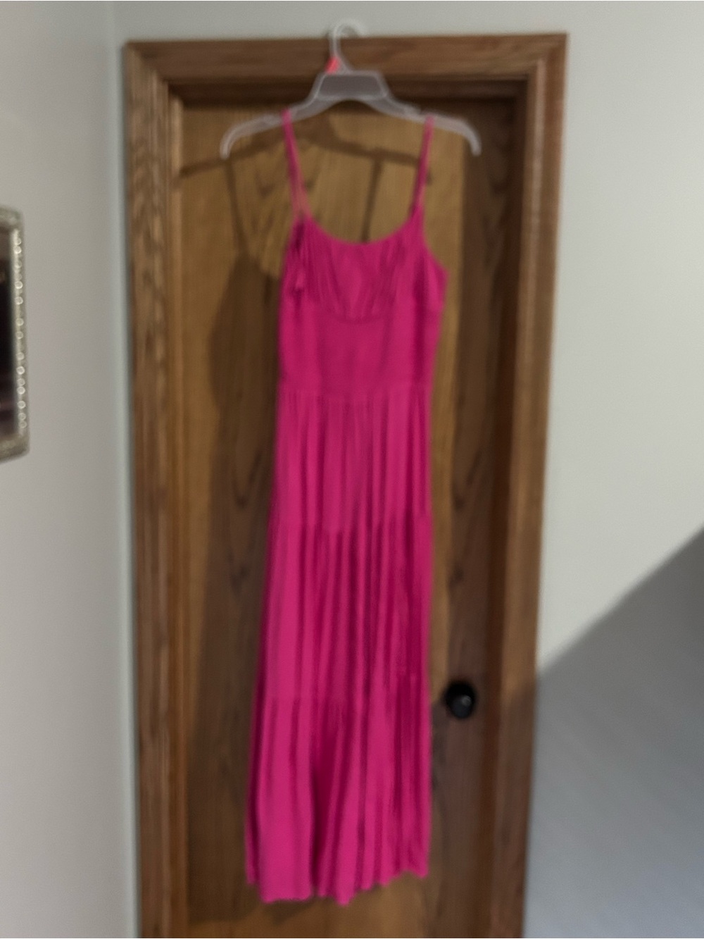 SHEIN Hot Pink Maxi Dress with Spaghetti Straps